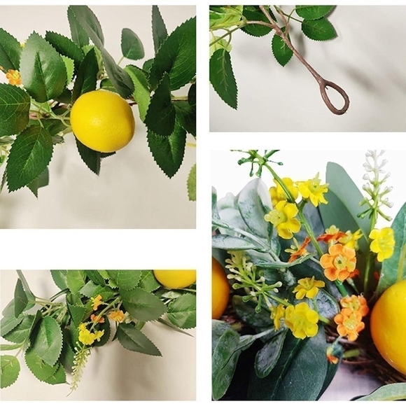 Lemon Garland Spring Lemon Vines Garland Door Wreath Home Party Wedding Decor - Picture 4 of 7